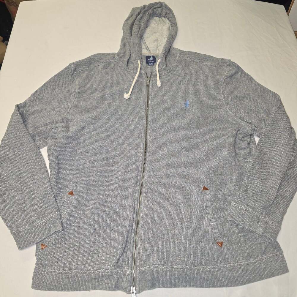 Johnnie-O zip-up hoodie sweatshirt surf golf outdoor wear mens XL gray JMKO 1840